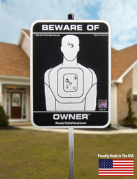 STS-1E - Beware of Owner Yard Sign Non Reflective - SOLD OUT.-0
