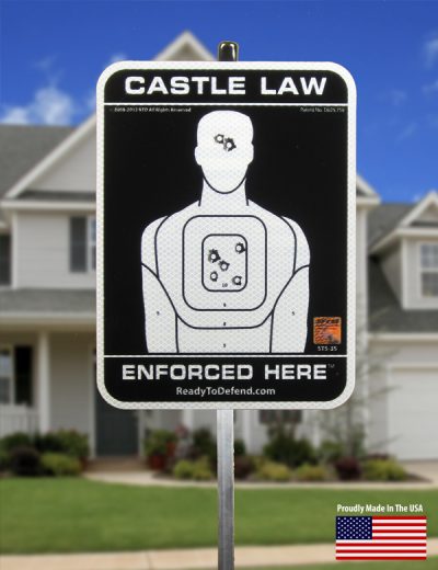 STS-3S Castle Law Enforced Here 3M Reflective Yard Sign-0