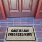 Door Mat - CASTLE LAW ENFORCED HERE™ - Premum Quality-0