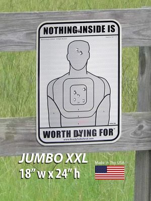 NEW! JUMBO Nothing Inside Worth Dying For® - 18" x 24" Aluminum-0
