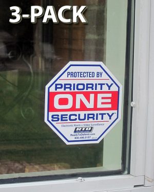 RTD-X2Y - 3 x Single Decals - Priority One Security Systems-0
