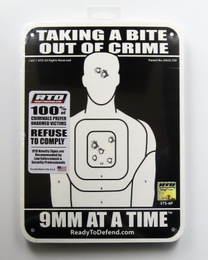 STS-6P Super-Tough Plastic Sign Panel - Taking a Bite Out of Crime 9MM at a Time-0