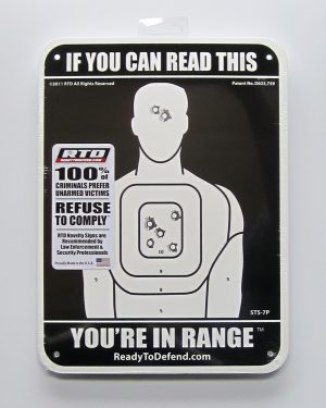 STS-7P Our Super-Tough Plastic Sign Panel - If You Can Read This You're In Range-0