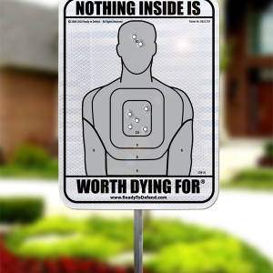 RTD-STW-2S White BG Nothing Inside Worth Dying For 3M Security Yard Sign-0