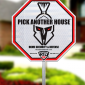 RTD-STW Octagonal Spartan Security Defense Pick Another House 3M Yard Sign-0