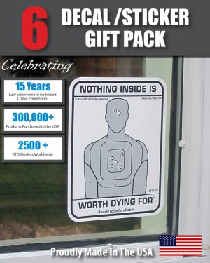 6 Pack - Nothing Inside Worth Dying For® Decals / Stickers - Bundle Only
