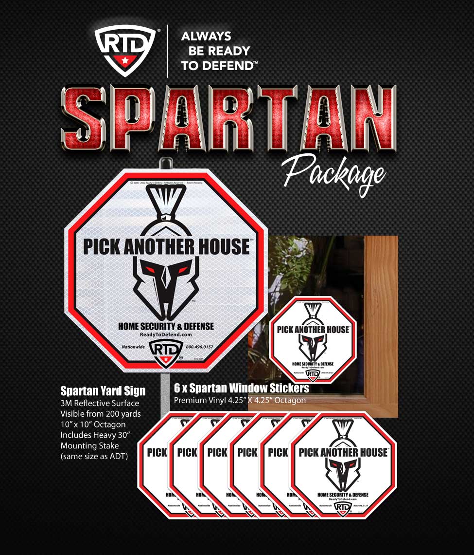 Spartan Warrior Sign & Decal / Sticker Package