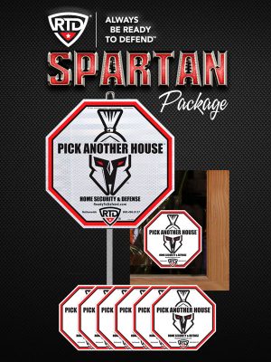 Spartan Warrior Sign & Decal Package - Buy 3 Get ONE FREE! ($33.71 ea!)